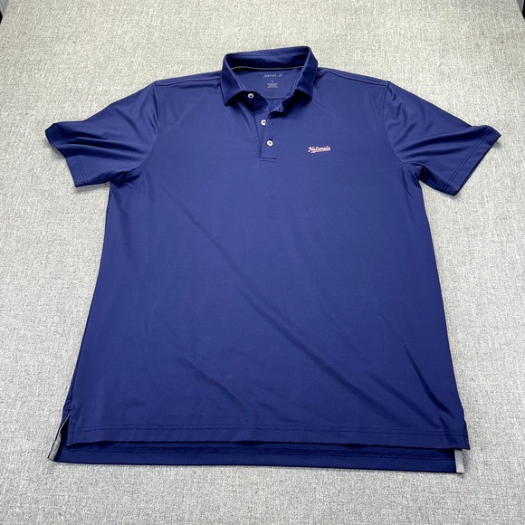 Johnnie-0 Polo Shirt Mens Large Washington‎ Nationals Blue Stretch Short Sleeve - Picture 1 of 9